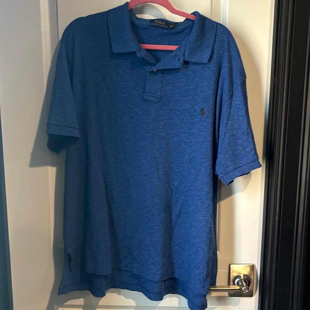 Polo 2XB blue pull over shirt